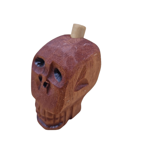 Calavera De Madera 2.5"H X2"W - Botanica Nena