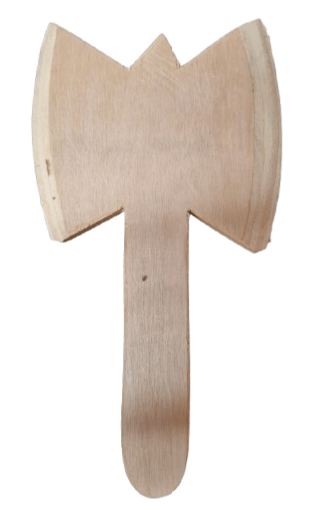 Hacha De Madera Para Shango 17"H x 10"W - Botanica Nena