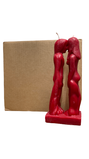 Velas Figura Amantes Cara A Cara Roja. (Face to Face) - Botanica Nena