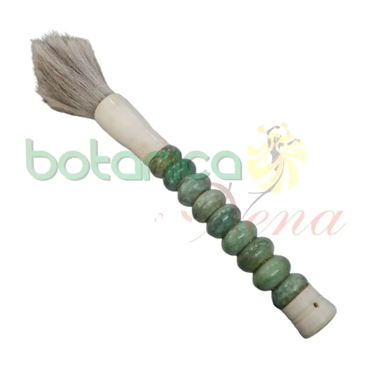 Brocha Ifa Grande Antigua con mango en Piedras Grande verde Claro12’’