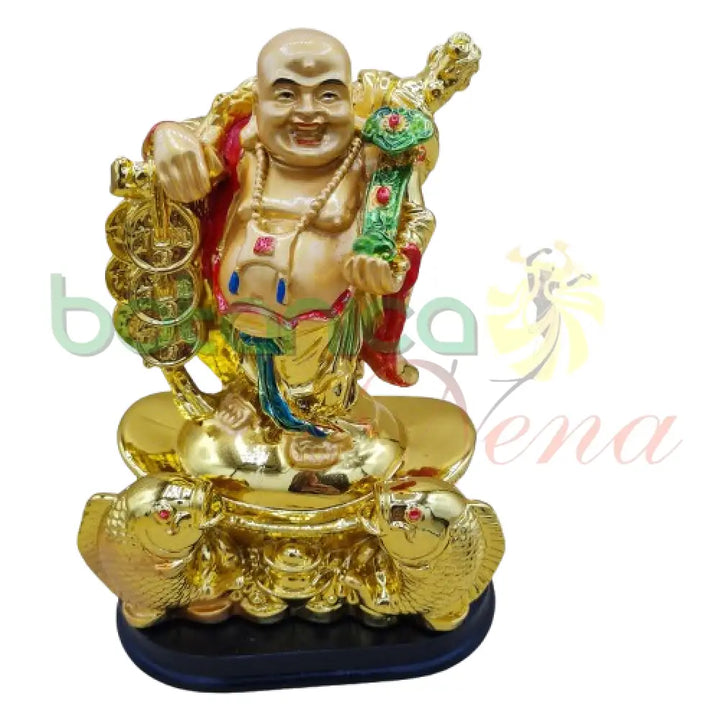 Buda / Buddha Dorado brillante Grande 7"Alto - Botanica Nena