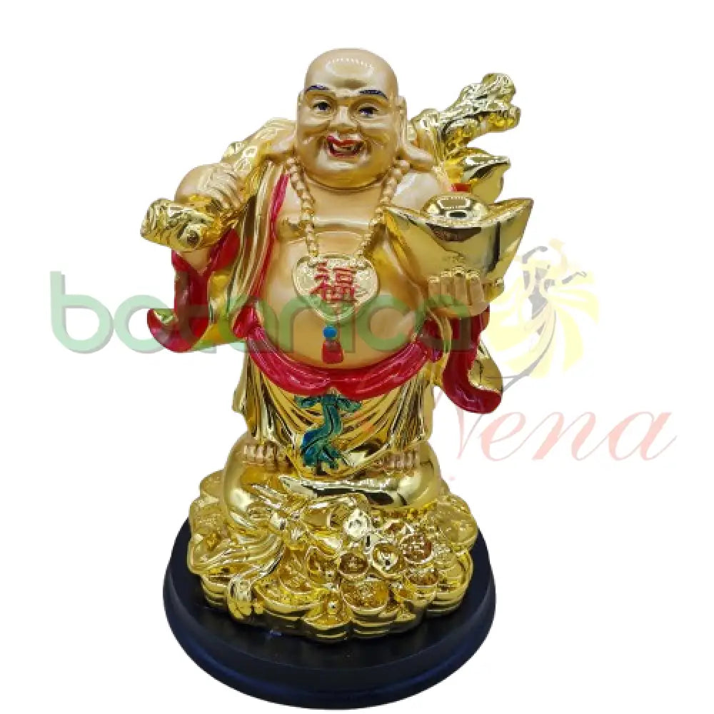 Buda / Buddha Dorado brillante Grande 7"Alto - Botanica Nena