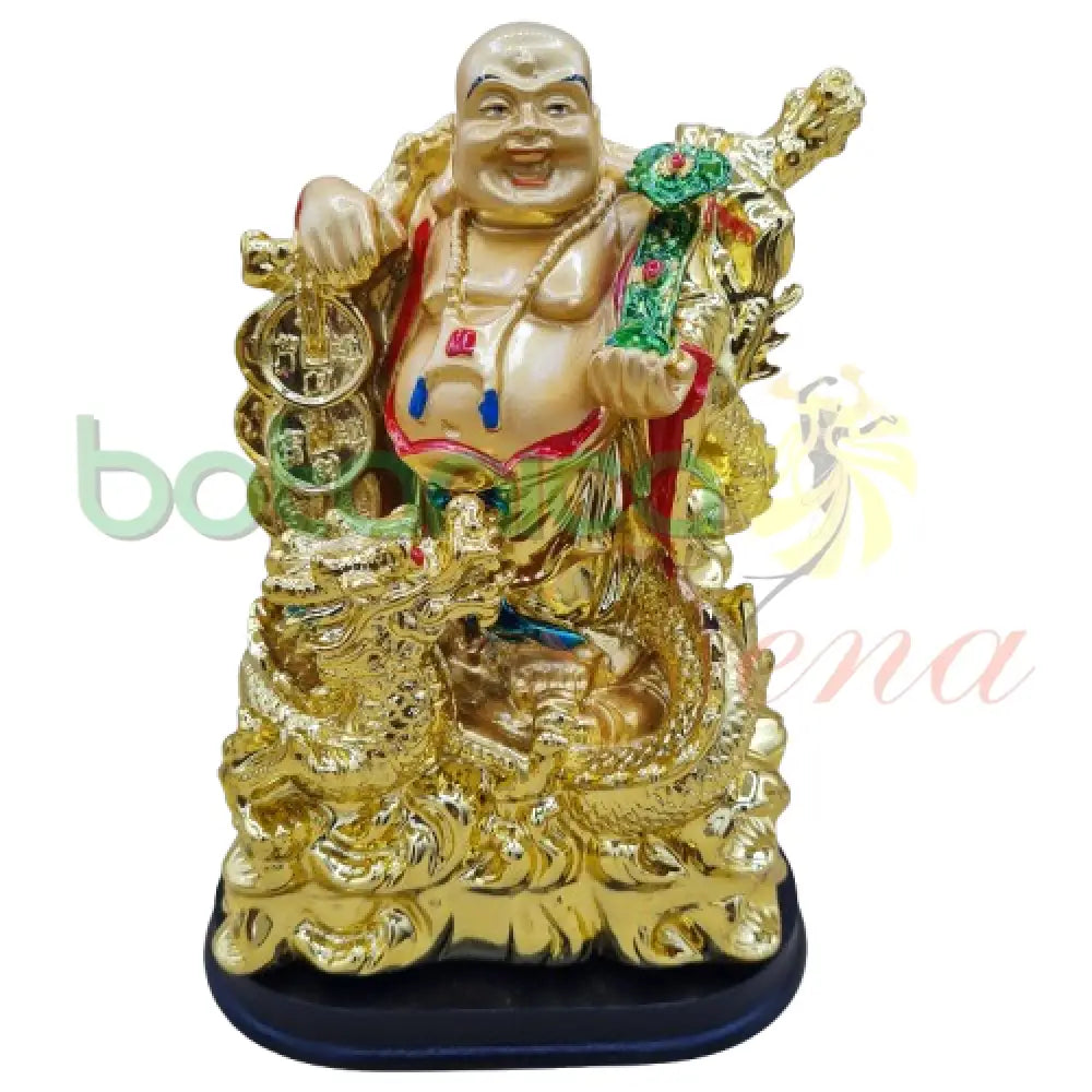 Buda / Buddha Dorado brillante Grande 7"Alto - Botanica Nena