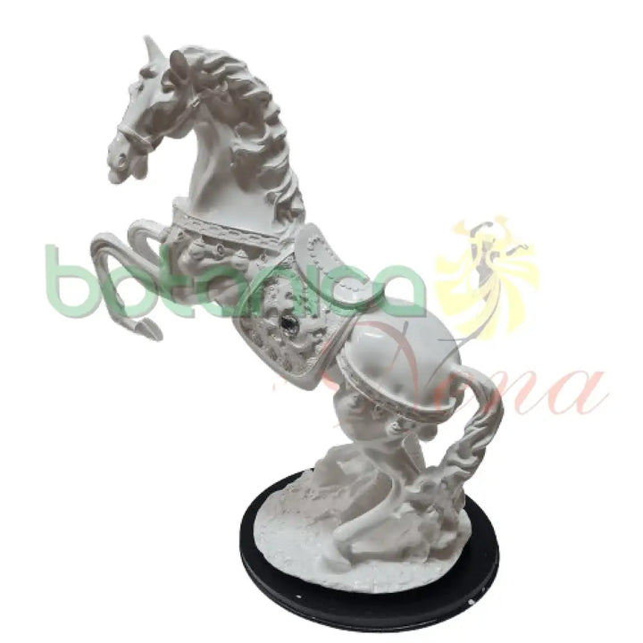 Caballo Blanco con con montura 21"Alto x 17"Ancho - Botanica Nena