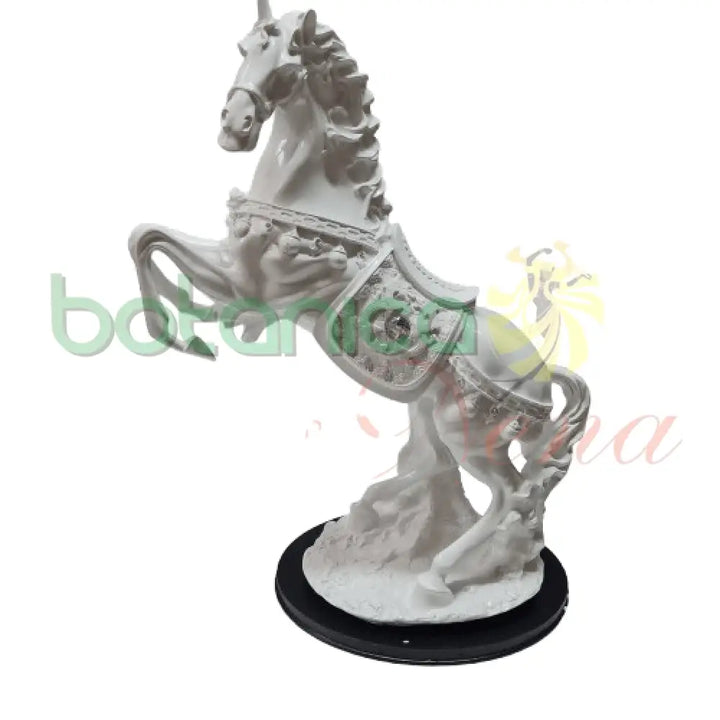 Caballo Blanco con con montura 21"Alto x 17"Ancho - Botanica Nena