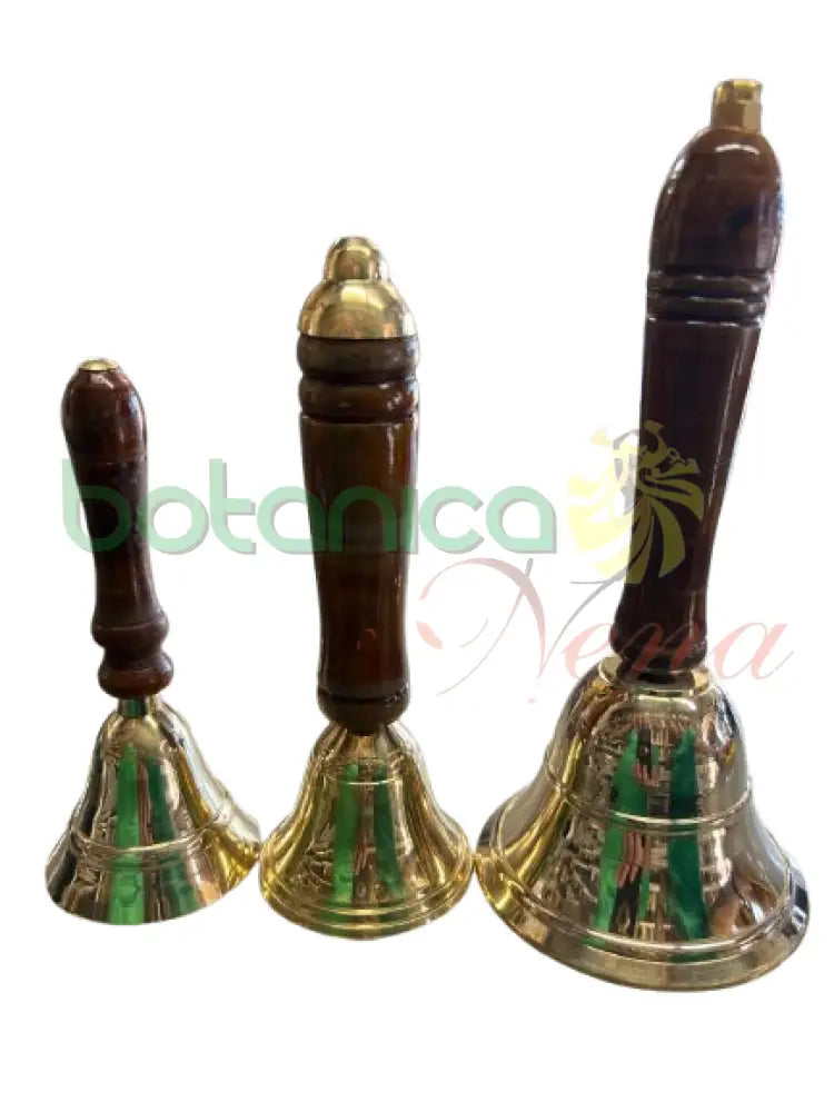 Campana Capitan / Bronce con Mango Madera Pequeña 5.5’’