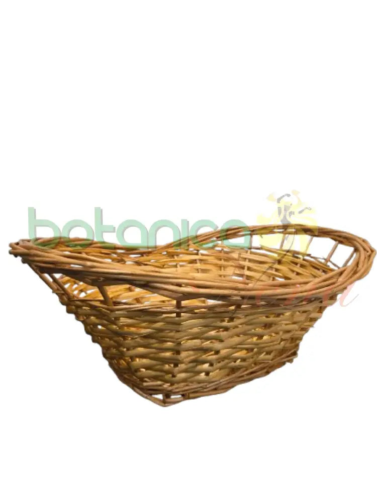 Canasta/ Cesta De Mimbre con borde grueso Pequeña 15’’W x 7’’H