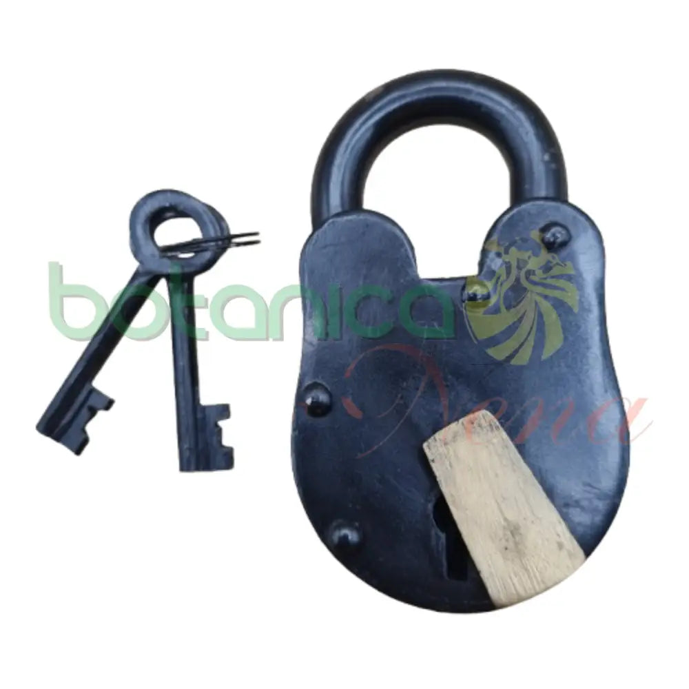 Candado hierro Antiguo con Llaves 5"Alto - Botanica Nena