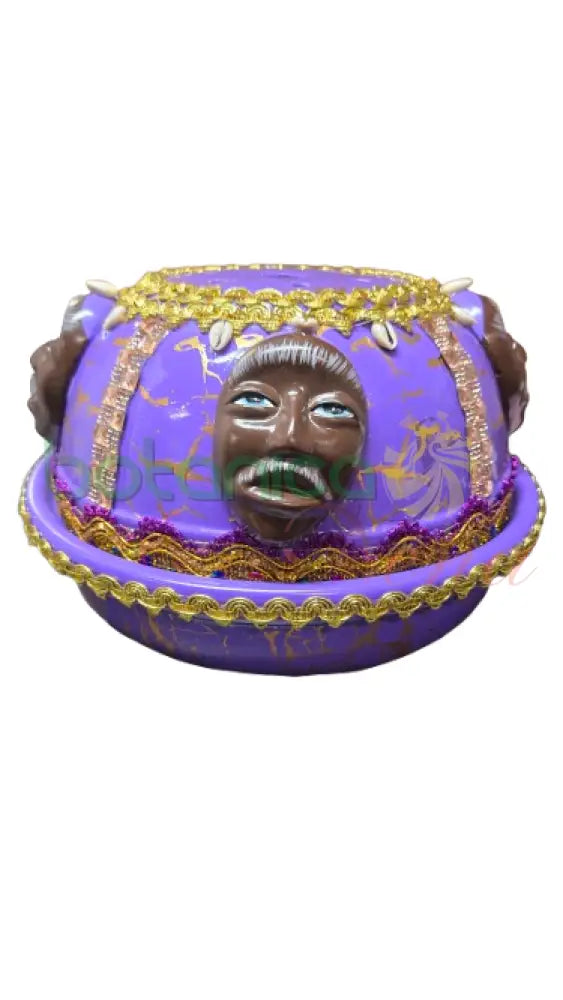 Cazuela Barro San Lazaro Decorada Morado 13W x 8’’H