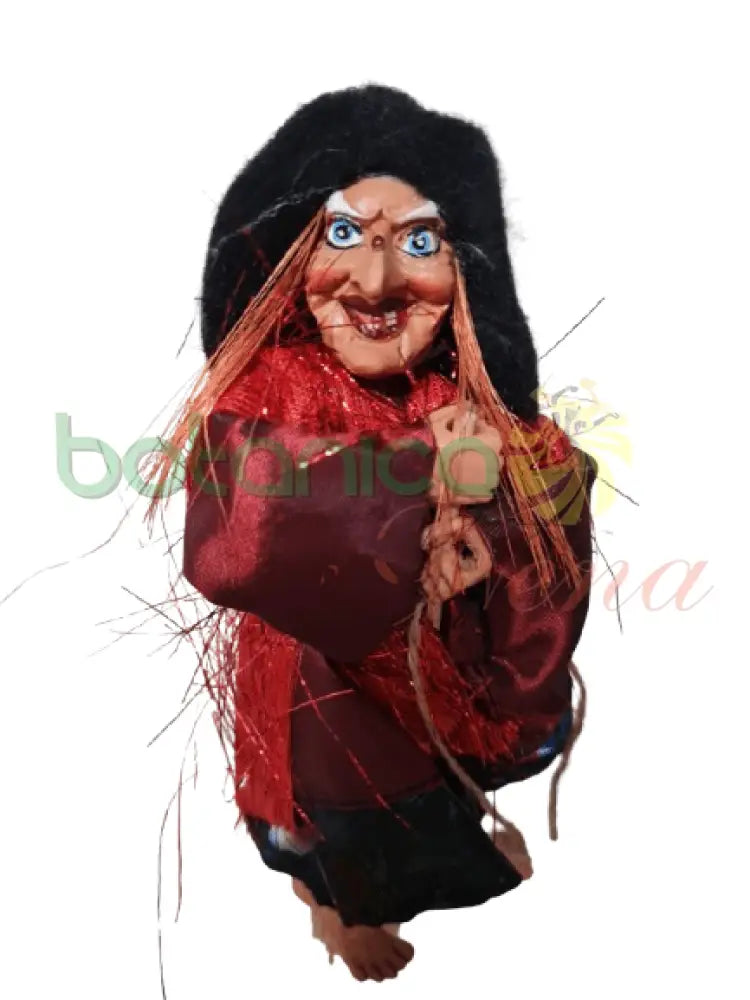 Colgante Bruja voladora en escoba - Botanica Nena