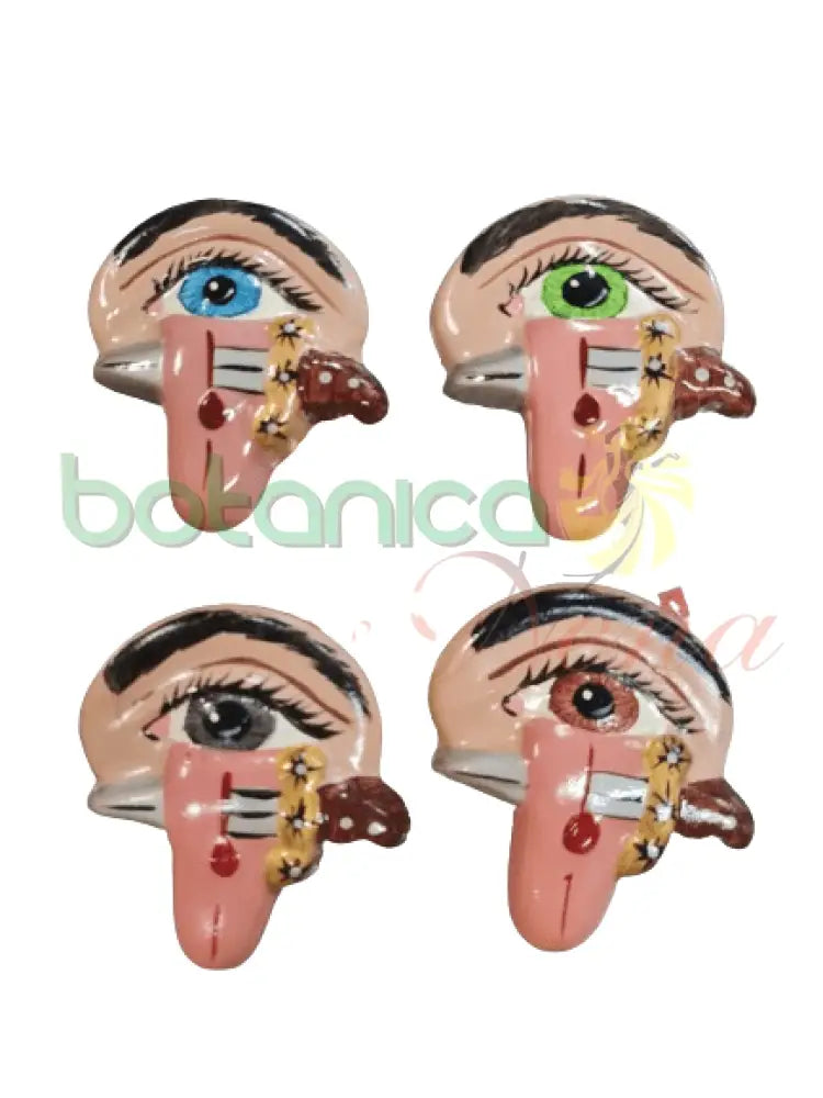 Colgante Ojo con lengua y cuchillo en Yeso 3.5"Alto x 3.5"Ancho - Botanica Nena