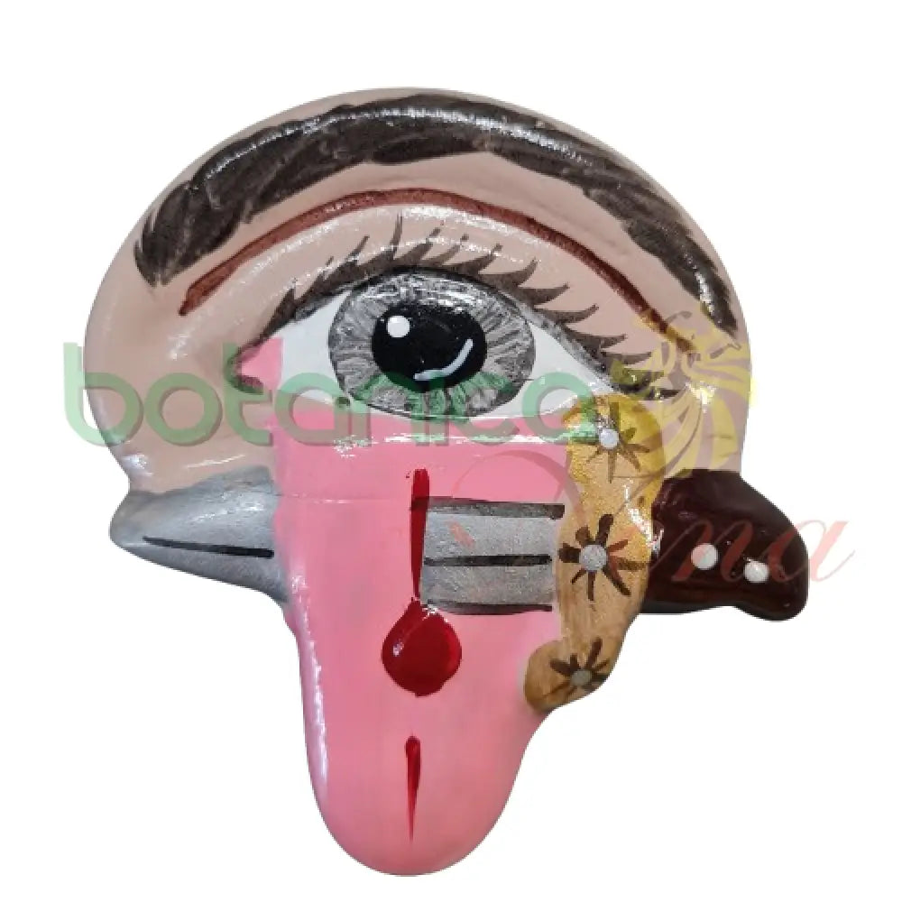 Colgante Ojo con lengua y cuchillo en Yeso 3.5"Alto x 3.5"Ancho - Botanica Nena