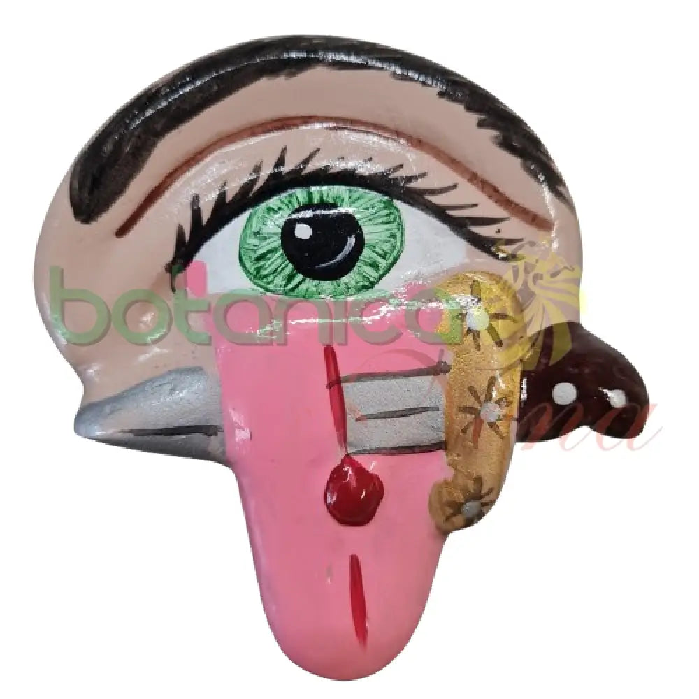 Colgante Ojo con lengua y cuchillo en Yeso 3.5"Alto x 3.5"Ancho - Botanica Nena