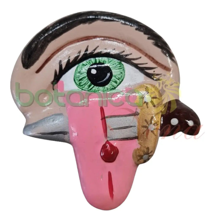 Colgante Ojo con lengua y cuchillo en Yeso 3.5"Alto x 3.5"Ancho - Botanica Nena