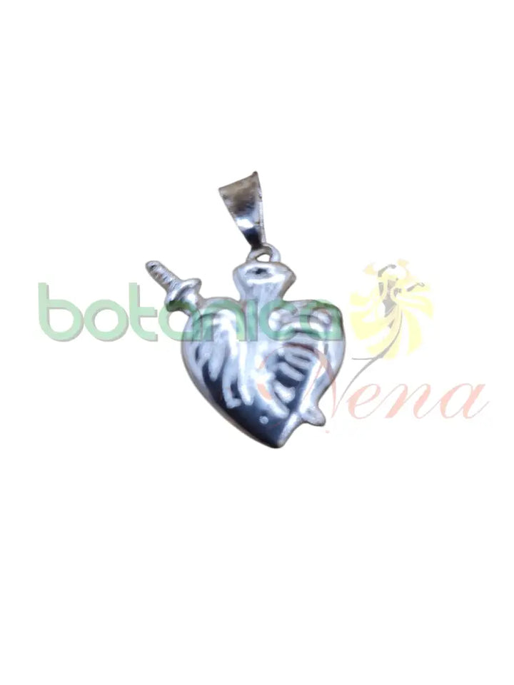 Corazon con Flecha baño de Plata y Oro 0.5"H - Botanica Nena