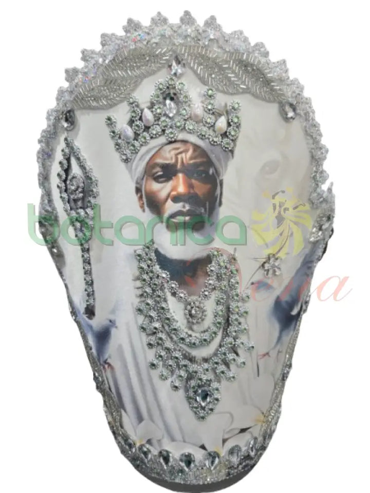 Corona con la imagen del Orishas 14’’H x 10’’W Obatala Corona