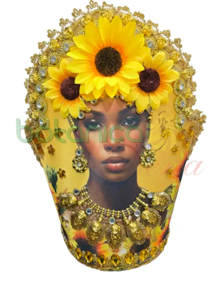 Corona con la imagen del Orishas 14’’H x 10’’W Oshun Corona