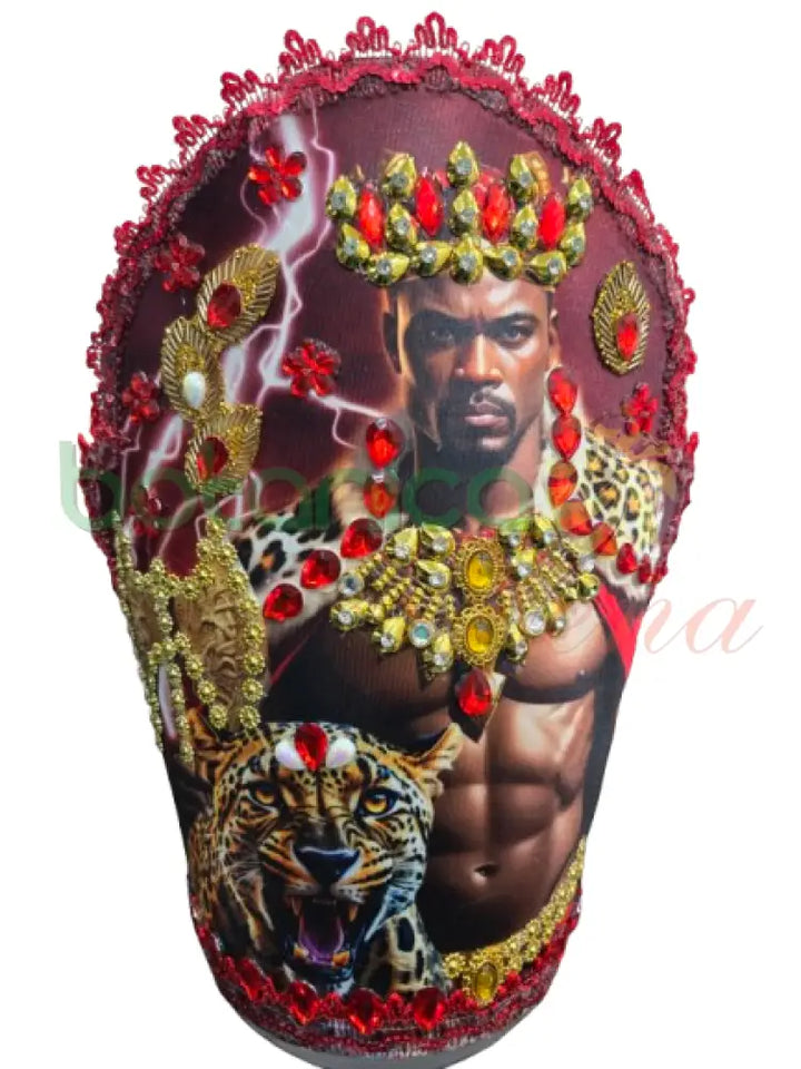 Corona con la imagen del Orishas 14’’H x 10’’W Shango Corona