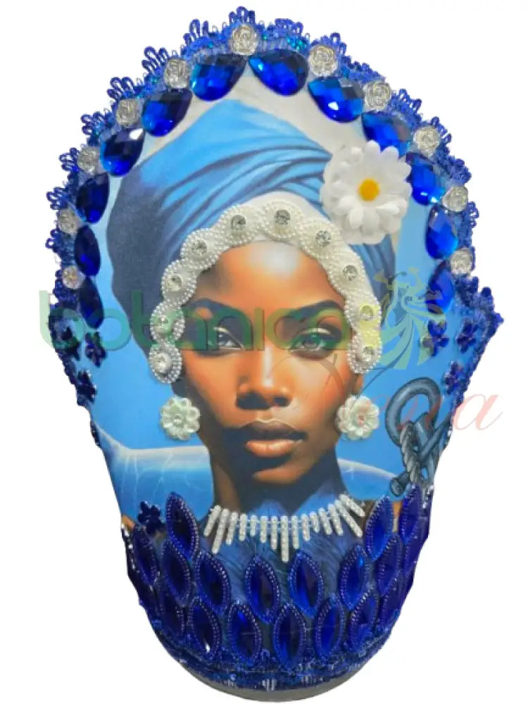 Corona con la imagen del Orishas 14’’H x 10’’W Yemaya Corona