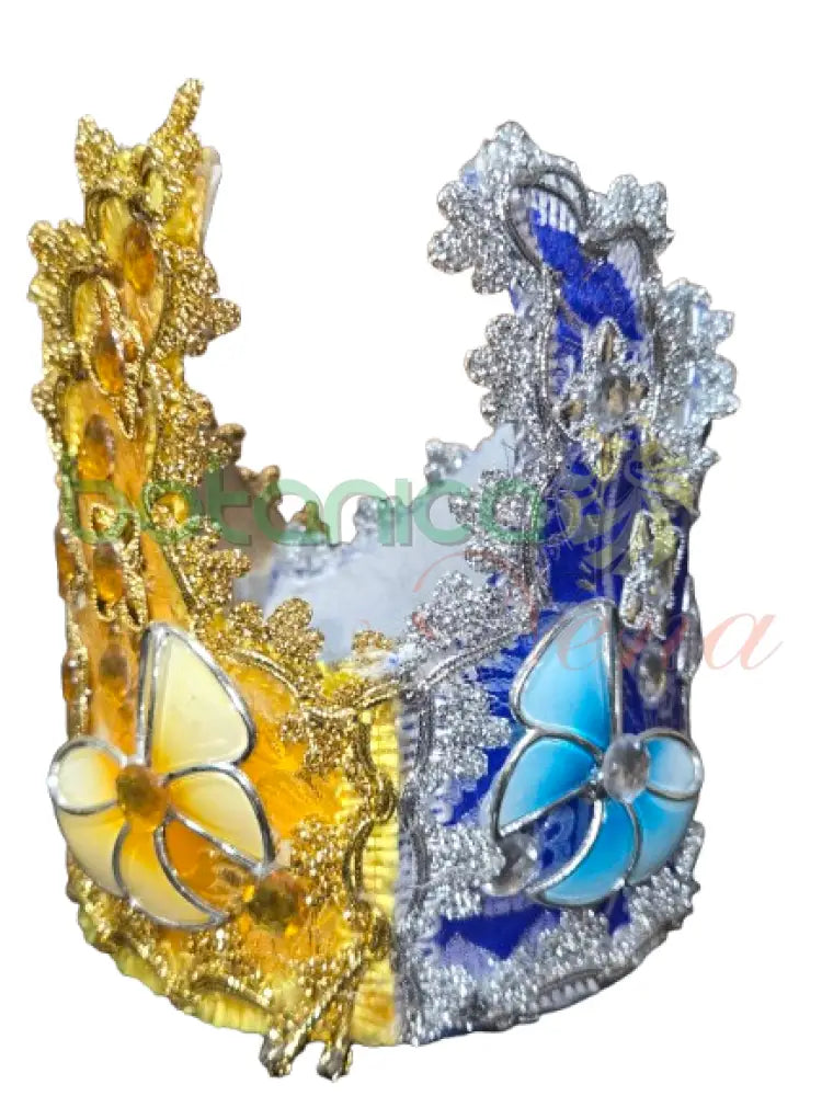 Corona para Santos 8’’Alto x 8’’Ancho Aprox. 2 Aguas Yemaya - Oshun