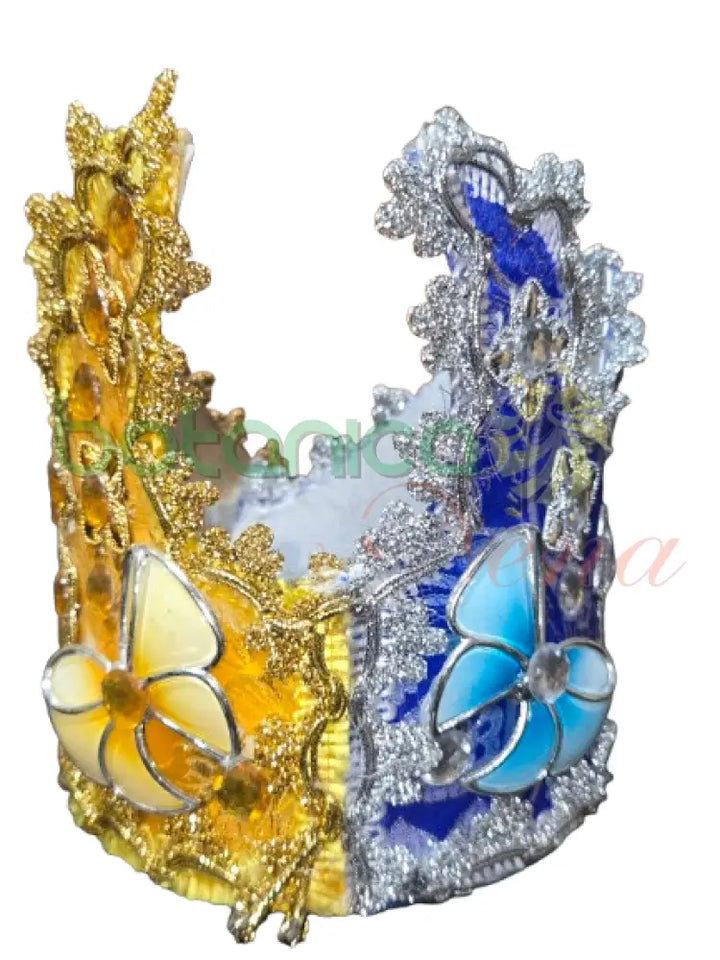 Corona para Santos 8’’Alto x 8’’Ancho Aprox. 2 Aguas Yemaya - Oshun