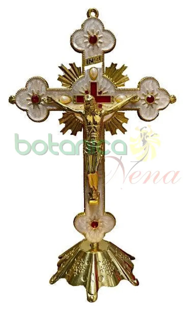 Crucifijo Con Base 7" Alto X 4.3W - Botanica Nena