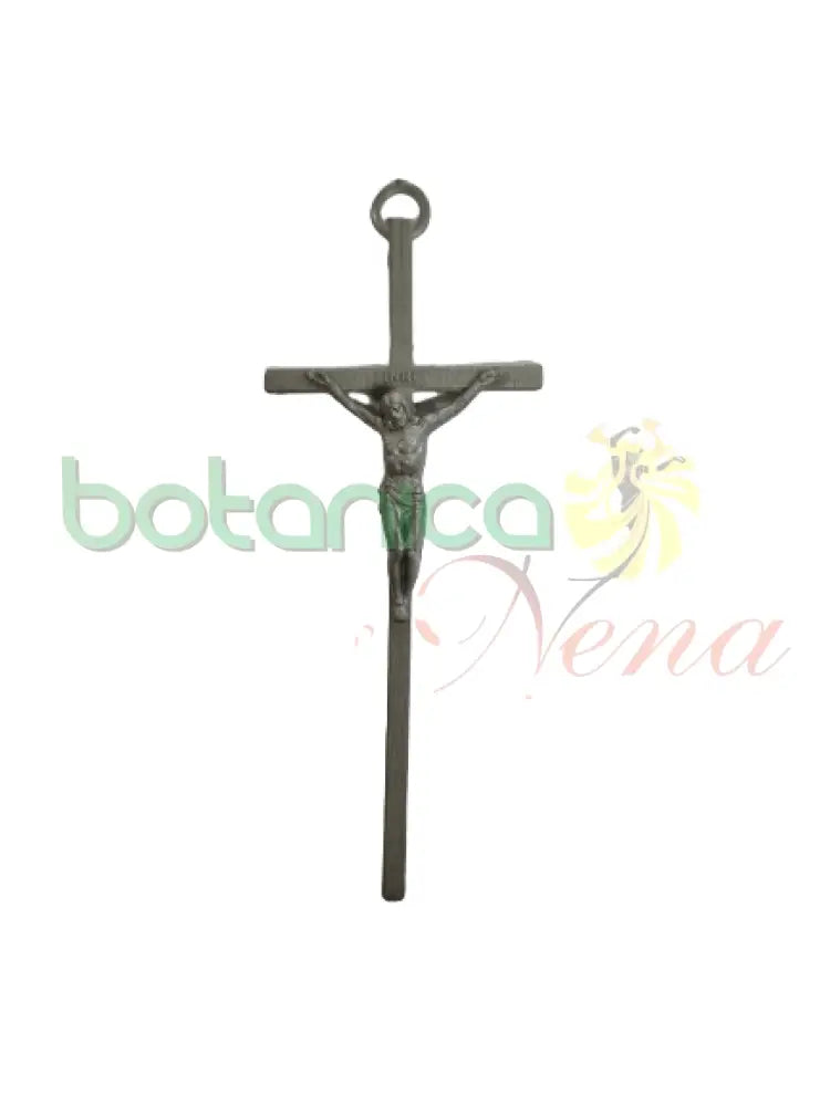 Crucifijo de plastico gris 3.8"Alto x 1.5"Ancho - Botanica Nena