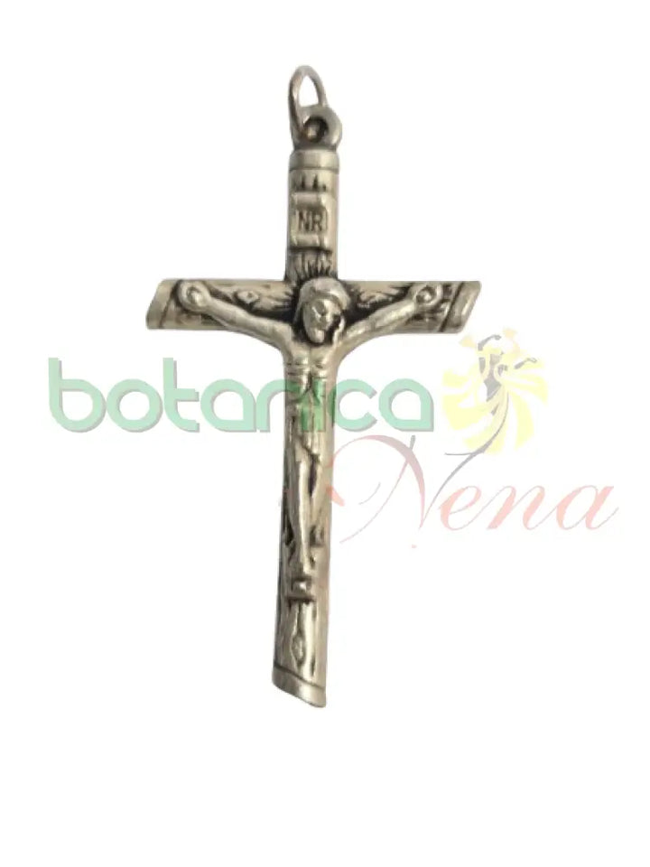 Crucifijo metal Plateado 2’’
