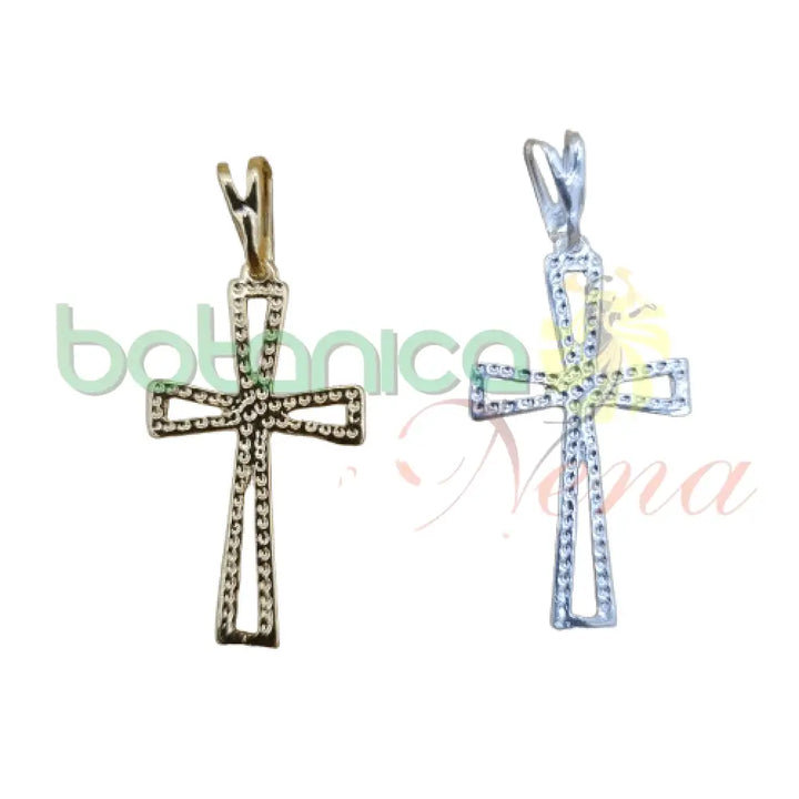 Cruz baño de Plata y de Oro Varios modelos y tamaños - Botanica Nena