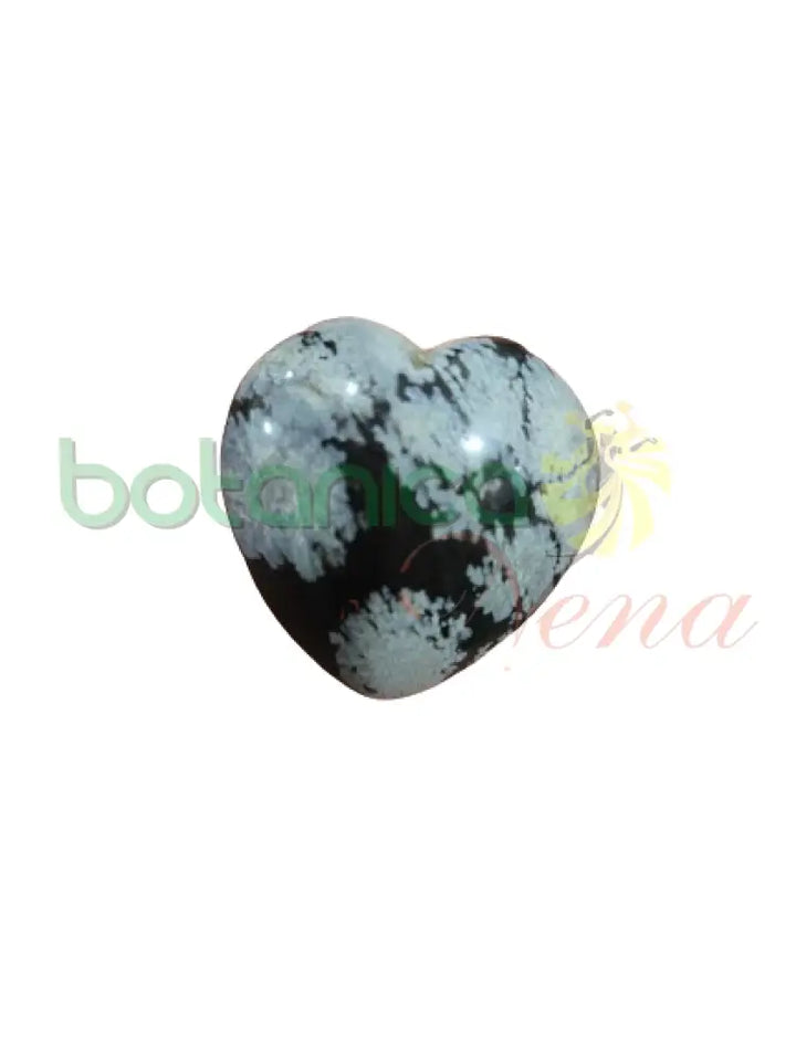 Cuarzo forma de Corazon Obsidiana 1’’
