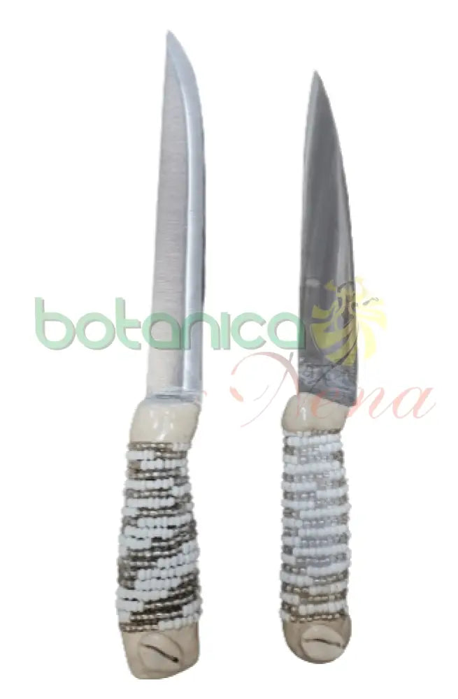 Cuchillo Forrado en cuentas para Obbatala - Botanica Nena