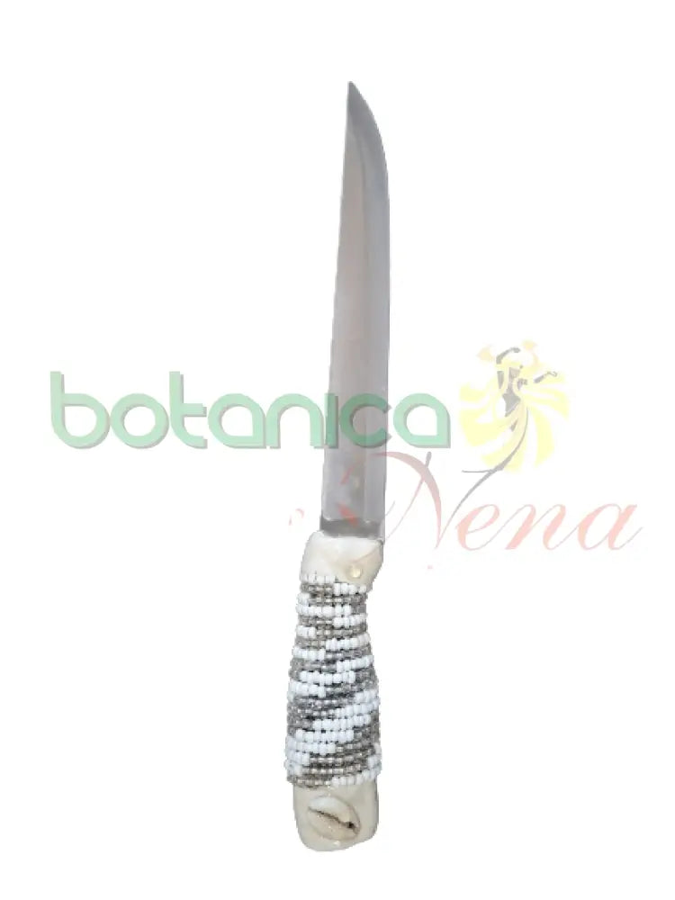 Cuchillo Forrado en cuentas para Obbatala - Botanica Nena