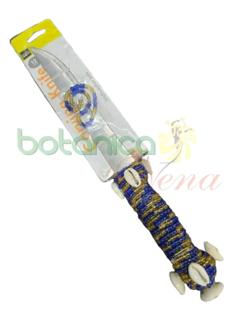 Cuchillo Forrado en cuentas para Ochosi Mediano 11’’H x 1’’