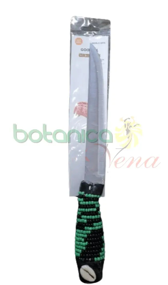 Cuchillo Forrado en cuentas para Oggun 13" Alto - Botanica Nena