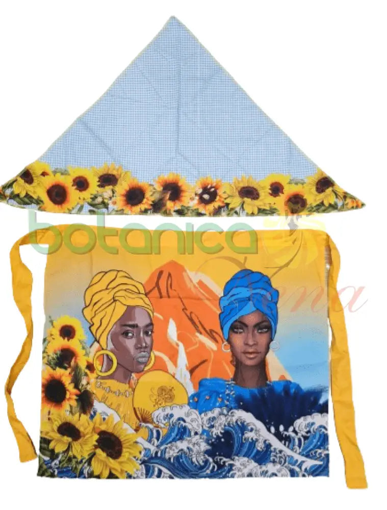 Delantal con Imagen de 2 aguas Yemaya y Oshun - Botanica Nena