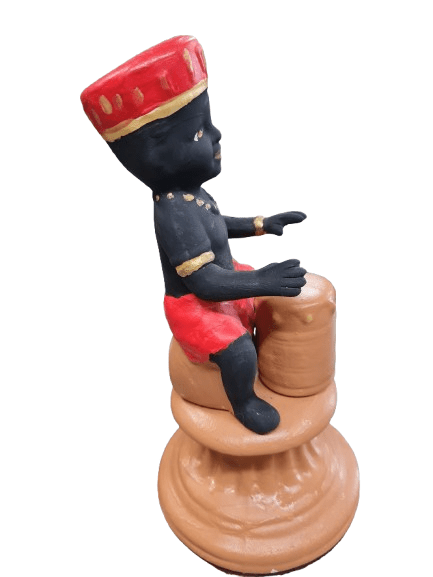 Niño Elegua sentado con tambor 12" - Botanica Nena