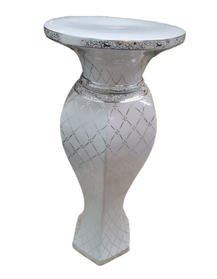 Pedestal Columna Obatala Blanca 32"H x 8"W