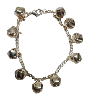 Cascabeles Pulsera de tobillo  Baño de Plata