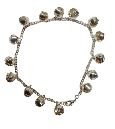 Cascabeles Pulsera de tobillo  Baño de Plata