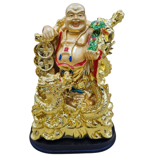 Buda / Buddha Dorado brillante Grande 7"H - Botanica Nena