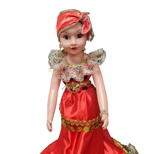 Muñeca Gitana Grande 30" Roja - Botanica Nena