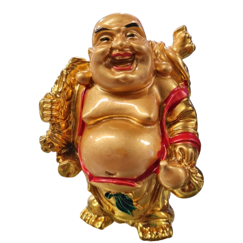 Buda / Buddha Dorado brillante Pequeño 3.5"H y 4.5"H Aprox