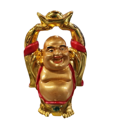 Buda / Buddha Dorado brillante Pequeño 3.5"H y 4.5"H Aprox