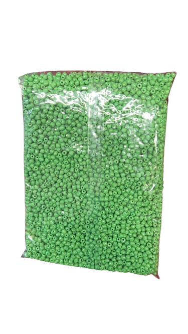 1 lb Dark green beads - cuentas verde oscuro y claro