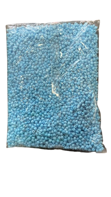 1 lb Light blue beads - cuentas azul claro - Celeste