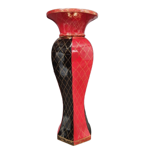 Pedestal Columna Elegua Negro y rojo 32"H x 8"W