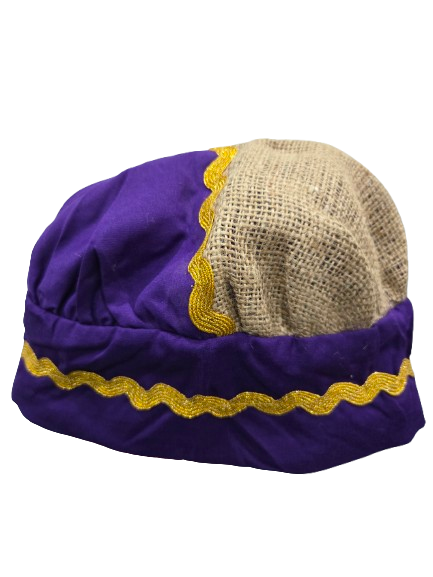 Gorro de Santo de San Lázaro tela de saco