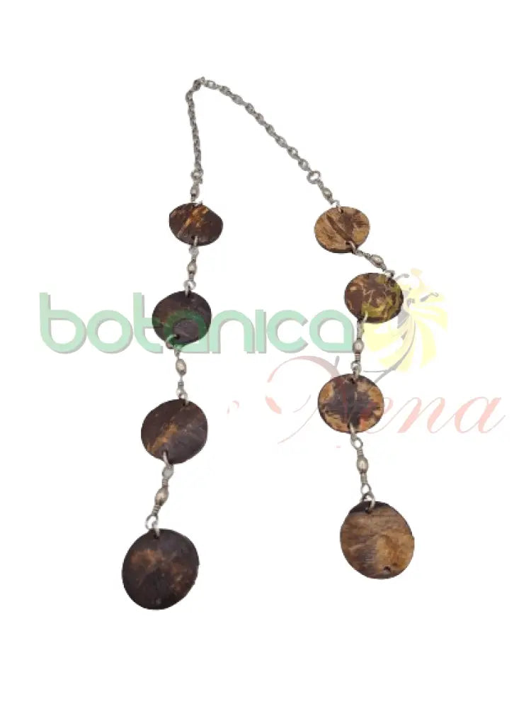Ekuele de Coco de Bolsillo con Cadena Plateada - Botanica Nena