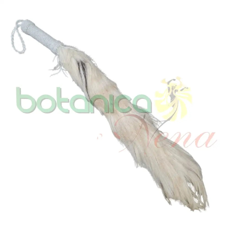Eruke IFA - Cola Blanca con mango forrado en cuentas para Obatala 26" a 29" - Botanica Nena