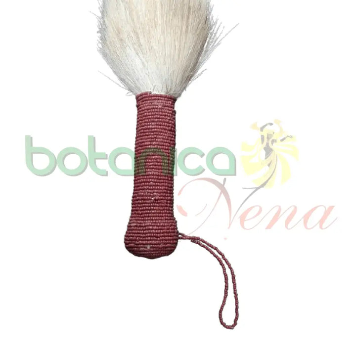Eruke IFA - Cola Blanca con mango forrado en cuentas para Oya 26" a 29" Alto Aproximado - Botanica Nena